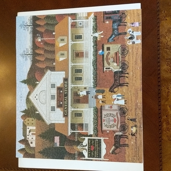 Charles Wysocki Americana Treehopper's General Store 1000 piece jigsaw puzzle - Picture 3 of 5